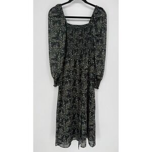 O.P.T PEASANT SMOCKED MAXI DRESS FLORAL NWT XS FAIRY WHIMSIGOTH